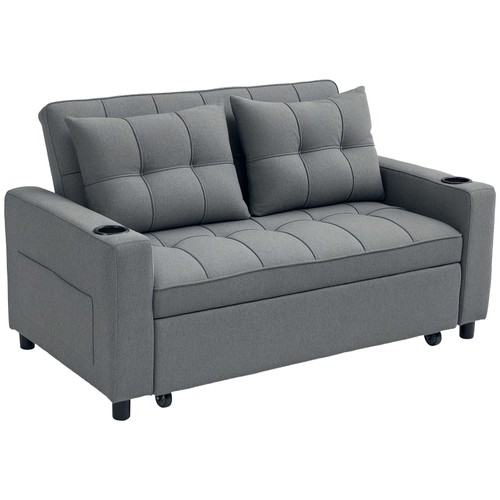 Homcom seater pull out sofa - seater,