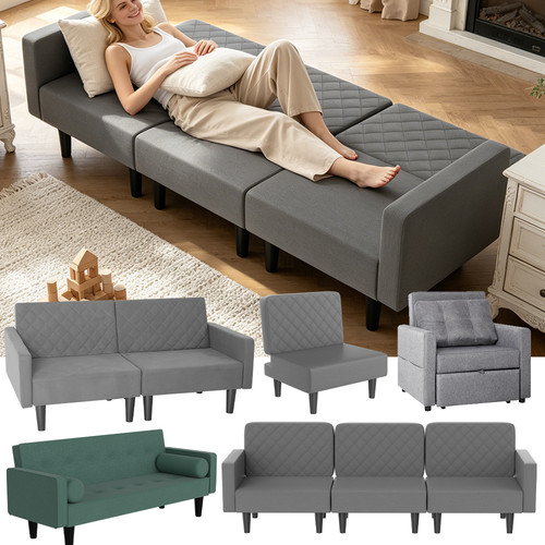 Double single fabric sofa - fabric,