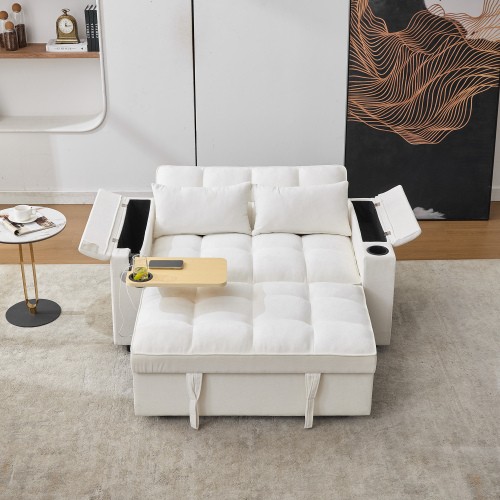 Sofa bed pull out - out, arm