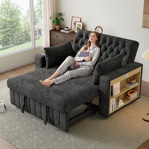 Folding sofa bed grey - bed,