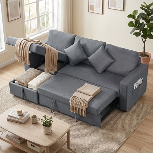 Homcom corner sofa - homcom, bed